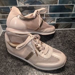Michael Kors blush & rose gold sneakers.